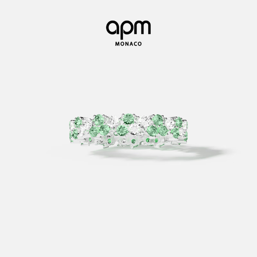 APM Monaco light green wheat ear girl ring jewelry gift for girlfriend, best friend couple ring goddess gift light green water drop ring 054