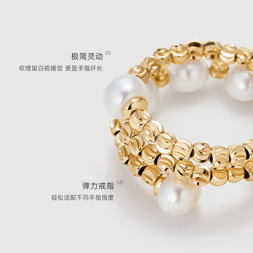 Amber Lollipop Wang Yuwen's same style pearl ring women's live index finger tail ring anniversary birthday gift for girlfriend and wife