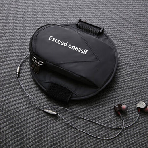 RU FENG Nufeng running mobile phone carrying artifact sports arm bag for mobile phone ultra-thin new outdoor wrist bag for men reflective black suitable for mobile phones within 6.5 inches