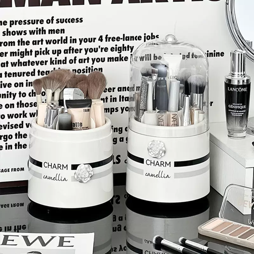 Yusenyi desktop makeup storage box storage tube high-end lipstick eye shadow brush transparent dust-proof brush high-end brush cosmetics makeup brush storage tube with cover dust-proof makeup brush storage tube with cover dust-proof