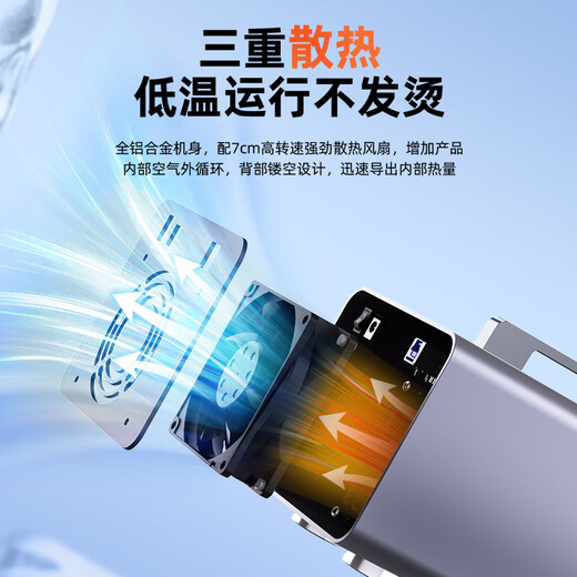 Gabinete de disco duro de doble bahía superior Gabinete de matriz de discos SSD mecánico serial SATA externo Bastidor de expansión de unidad de estado sólido Gabinete de almacenamiento de disco duro de múltiples bahías universal de 3,5/2,5 pulgadas Bahía doble portátil totalmente de aluminio con RAID