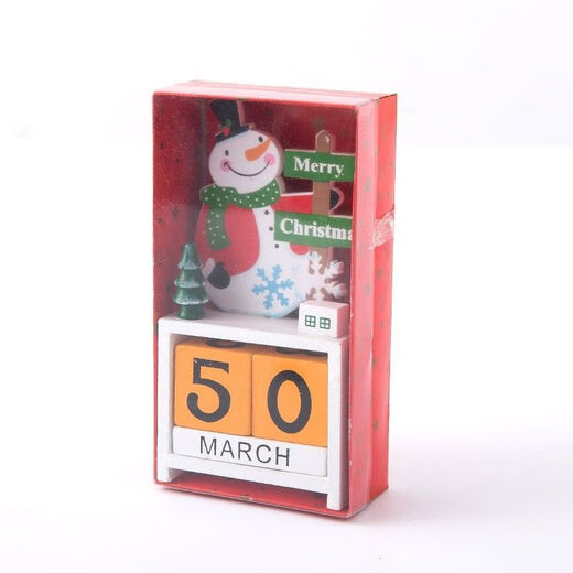 Christmas Countdown Calendar Gift Box Children's Gift Decoration Christmas Eve Ornaments Creative Kindergarten Toys New Snowman Calendar + Handbag + Wrapping Paper