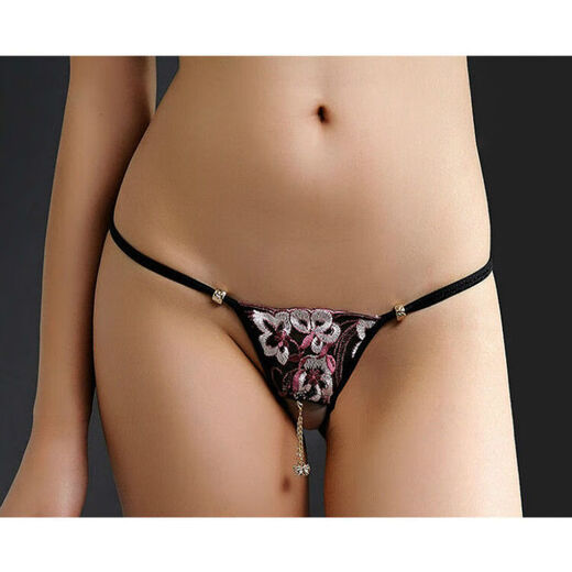 Universal sexy sexy underwear, women's underwear, hot and passionate, transparent hairy opening pants, straight into thong NTJ0068 opening style S 80-100Jin Jin is equal to 0.5kg and can be worn