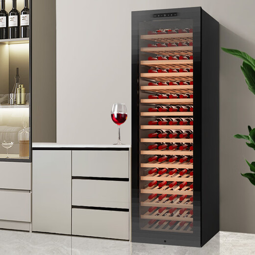Vinocave wine cabinet, constant temperature wine cabinet, balanced moisturizing, air-cooled, frost-free refrigerator, home living room, wine refrigeration, office display cabinet, multi-functional ice bar, ultra-thin model, constant temperature and moisturizing, new design of blind window, first-class energy efficiency, 255L wine cabinet