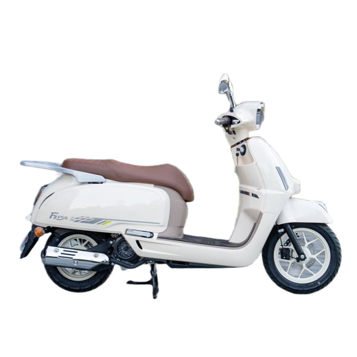 Flying Eagle F150 pedal retro fuel motorcycle, fuel-saving commuting, smart and cost-effective, ivory white standard version 26 models