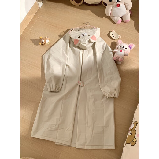 Sanqihu Full Price Reservation Rilakkuma Raincoat Bear Girl Cute and Versatile Rainproof Waterproof and Sunscreen Function Transparent Color L 0 Pieces