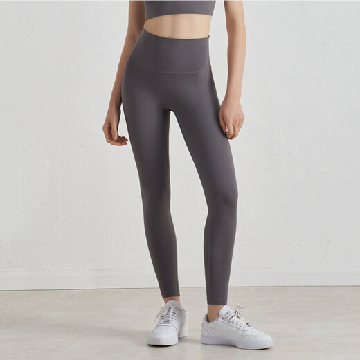 ALO YOGAalo European and American high-waist hip-raising high-elastic nude series no T-line sports tight Pilates fitness yoga pants nine points black S