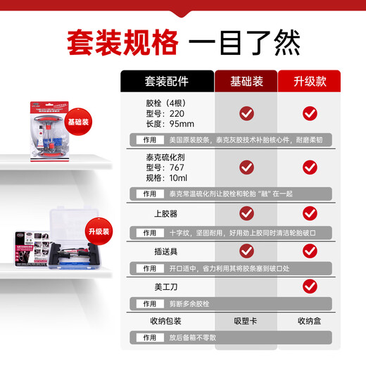 TECH tire repair tool set upgrade vacuum tire package Meike rubber strip motorcycle electric vehicle repair vulcanization strip