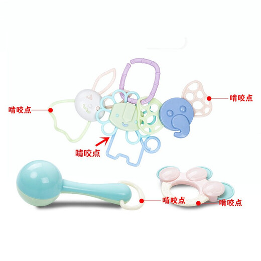 Hisamori Yoshida boiled rattle toy teether baby chewing music Manhattan ball hand catching ball baby hand catching ball + banana teething gum + chewing music + box chain