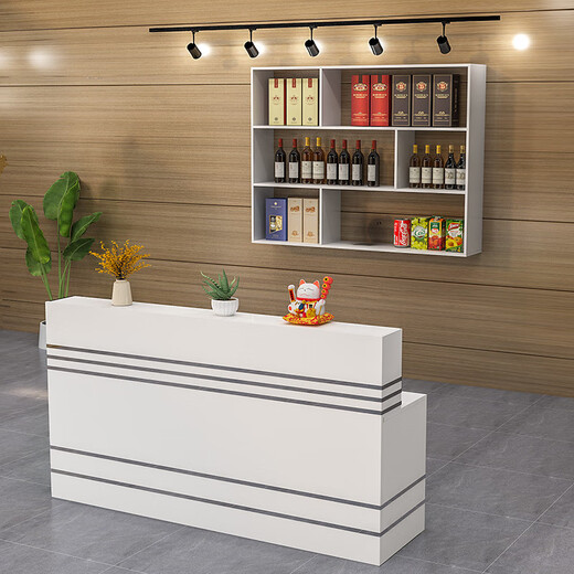 Zhong Zhanggui simple modern restaurant hotel wine cabinet wall-mounted wine cabinet bar integrated wall storage cabinet solid wood customization bar length 140 (no wine rack) no door