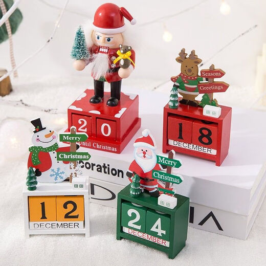 Christmas Countdown Calendar Gift Box Children's Gift Decoration Christmas Eve Ornaments Creative Kindergarten Toys New Snowman Calendar + Handbag + Wrapping Paper
