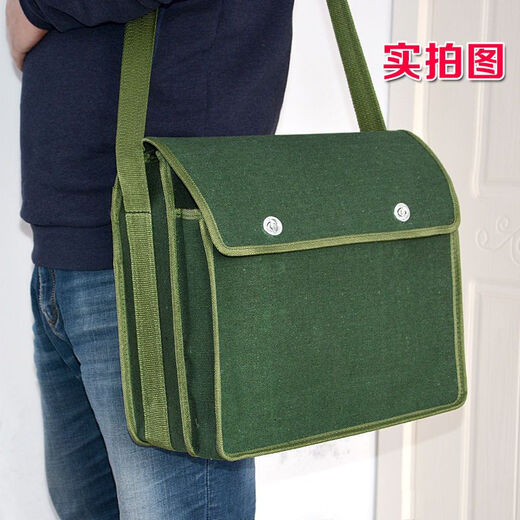 Laiji tool bag, thickened canvas, multifunctional carpentry bag, masonry bag, reinforced wear-resistant shoulder bag, repair plumber and electrician bag, multifunctional double-layer bag