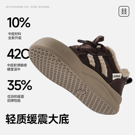 Annil children's cotton shoes spring velvet children's shoes girls 2026 new baby shoes girls sneakers two cotton Birkenstock shoes dark brown velvet thickened 28 recommended foot length 16.5-17.1cm