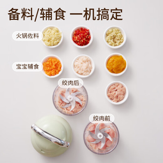 Perfect electric garlic press, multi-functional meat grinder, kitchen artifact, electric food processor, upgraded 6-blade blade, making it even more chopped