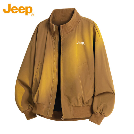 JEEP Jeep Jacket Men's Spring and Autumn Flight Jacket Men's Loose Casual Trendy Men's Top Khaki XL