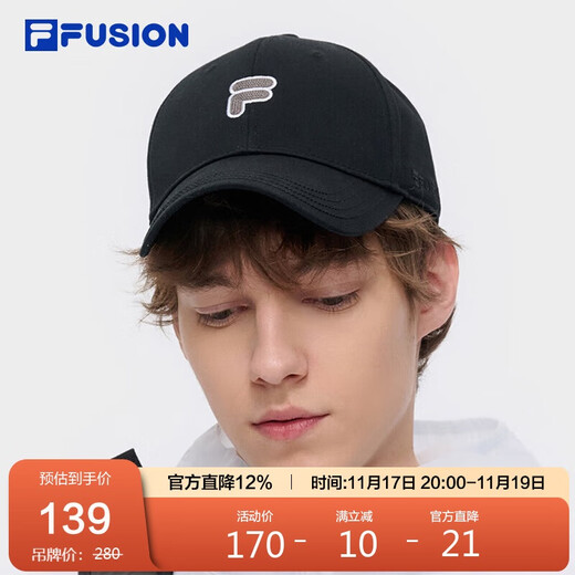 FILAFUSION Fila trendy brand couple baseball cap 2025 fashionable peaked cap sports cap