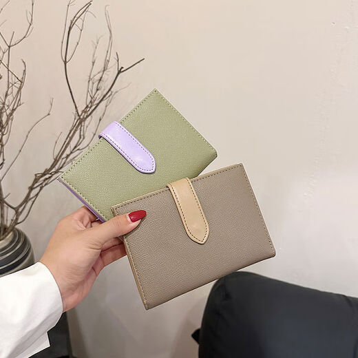 语森忆钱包护照夹一体包女大容量出国旅行护照包证件收纳卡包 卡其色