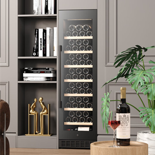 He Jiagong Kamizhe thin red wine cabinet constant temperature wine cabinet home ice bar embedded small tea beverage wine refrigeration full red wine matching