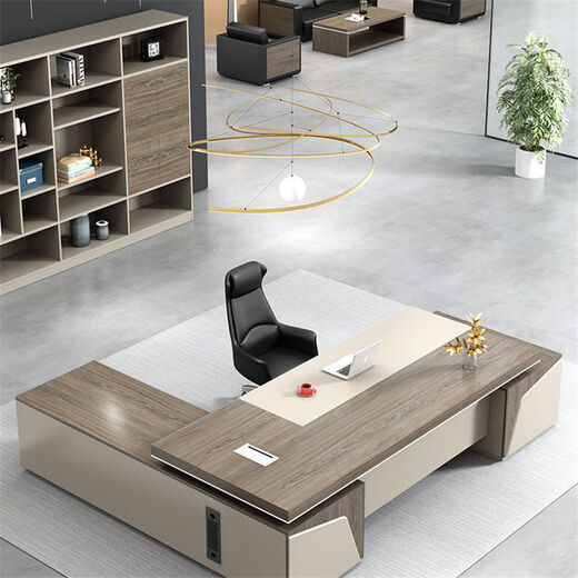 First painting desk office boss desk company business style manager desk minimalist director president desk 1.8*0.8+ side cabinet