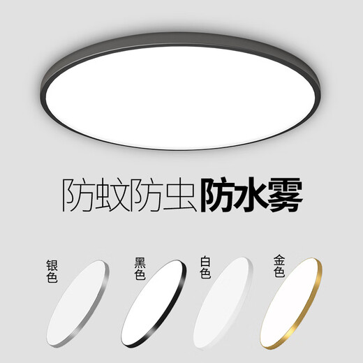 Outdoor light eave light outdoor outdoor eaves roof window sill courtyard bay window ceiling light corridor aisle waterproof door small light led 36W white light 37cm silver frame