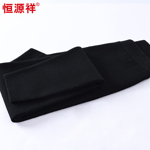 Hengyuanxiang thickened wool pants, medium-thick four-flat knitted sweater pants, women's warm leggings, autumn and winter, dark gray M