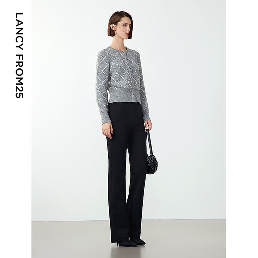 Langzi Holdobagi white goose down design plus velvet warm pants for women winter new down pants black 2 S