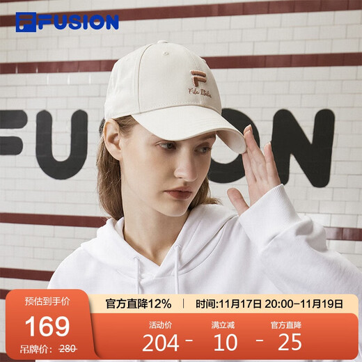 FILA FUSION Fila trendy brand baseball cap unisex 2025 fashion casual peaked cap sports sun hat