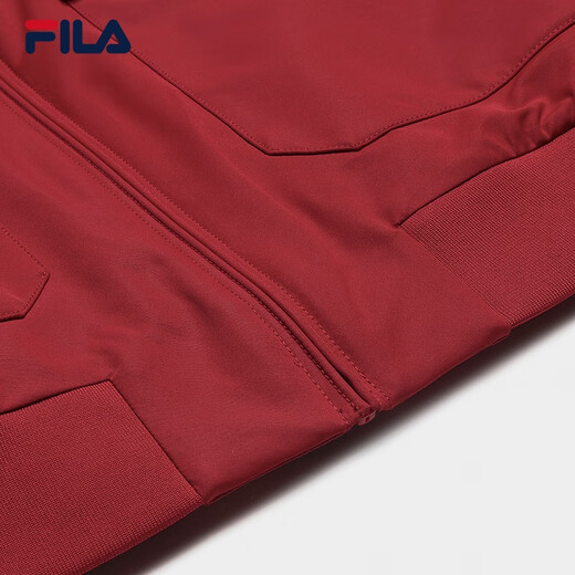 FILA Official Men's Cotton Clothes 2026 Spring New Style Fashionable Casual Comfortable Classic Jacket Warm Jacket Teeth Maroon-WI M 170/92A/M