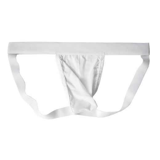 Men's Ice Silk Double Thongs Sexy Transparent Thong Underwear Showing Buttocks and Empty Back Briefs Fat Bear Plus Fat Plus Size White L Recommendation 140-170Jin Jin is equal to 0.5 kg