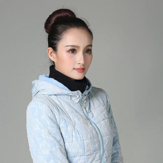 Luxury Down Jacket Anti-fouling Fake Collar Artifact Removable Women's Versatile Universal Knitted Threaded Winter Anti-fouling Protective Cover Gray