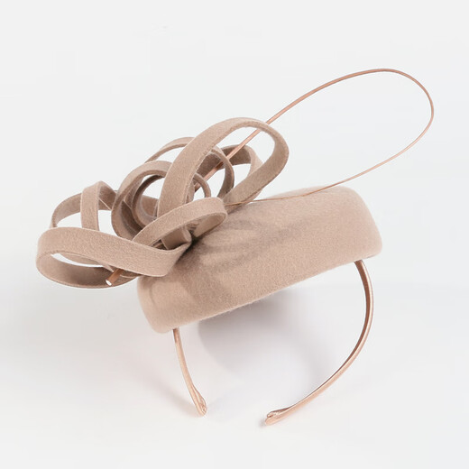 EE European and American fashionable wool top hat British banquet formal adult top hat gauze winter hat for women navy blue adjustable