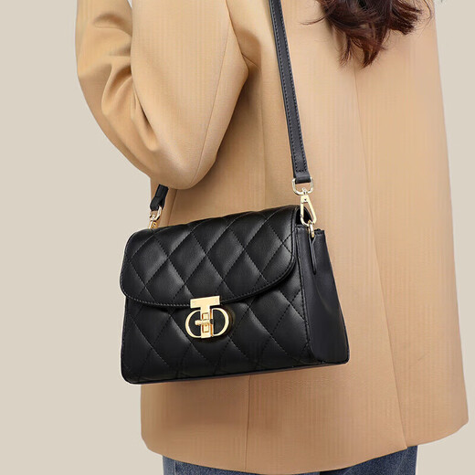 YUYULA cowhide bag women's bag crossbody bag light luxury brand rhombus shoulder bag birthday gift high-end for girlfriend and wife