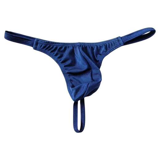 Men's thong single-strap men's sexy lace thong men's one-thread men's super sexy underwear navy blue S