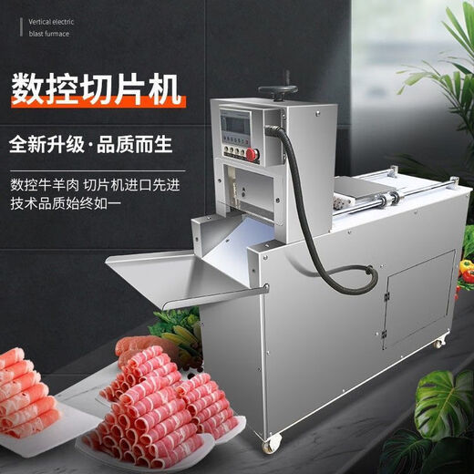 Yonghuan CNC beef and mutton slicer cutting and rolling machine commercial fully automatic pork belly fat beef frozen meat donkey hide gelatin rice cake slicing machine CNC double roll - single screw - affordable and durable version