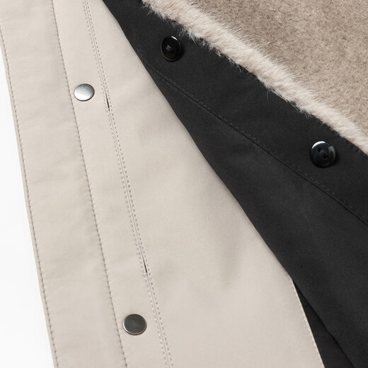 CHEVALPES international first-line brand velvet nikon men's mid-length mink full mink coat fur one-piece off-white XL 175