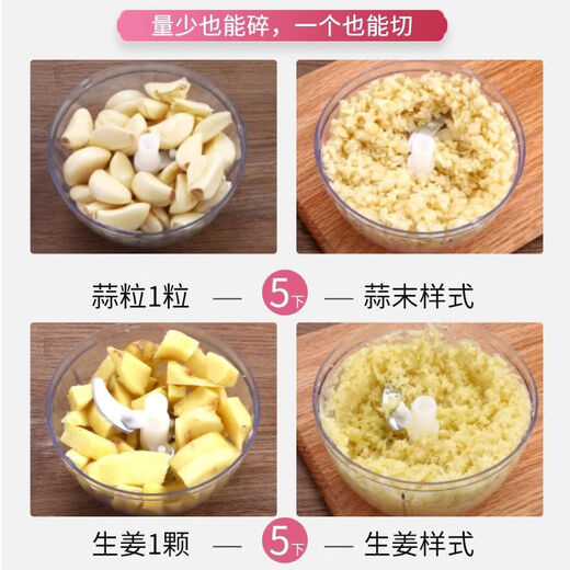 Garlic mashing artifact, garlic puller, garlic masher, small garlic, manual mashing, garlic mortar, minced garlic, upgraded powerful large blue 1000 ml + silicone spoon