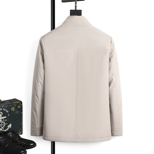 CHEVALPES international first-line brand velvet nikon men's mid-length mink full mink coat fur one-piece off-white XL 175