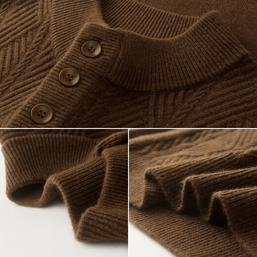 Shanshan heavyweight 440G pure wool sweater men's autumn and winter retro warm young and middle-aged business sweater sweater