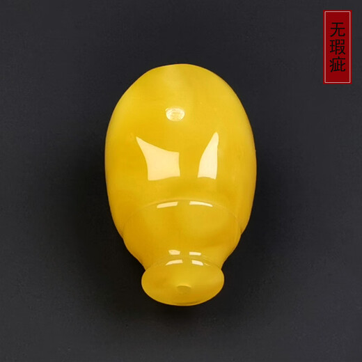 Amber School, one object, one picture, one certificate, beeswax three-way Buddha head, single bead, natural amber with loose beads, jewelry accessories, three-way accessories, 4.34g, hole 17mm