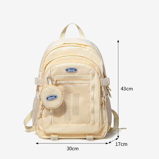 WINNER MADEBAGSS junior high school student school bag large capacity college student backpack burden reduction spine protection waterproof backpack off-white
