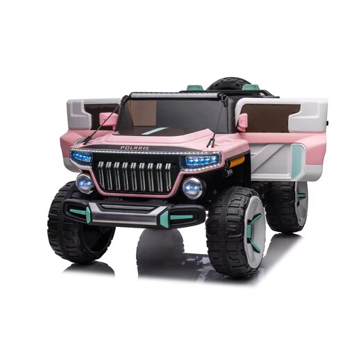 Weibet children's electric car four-wheel drive off-road vehicle double baby drift car remote control car can seat adults. The double version comes standard with pink/12v10 large electric/four-wheel drive 390 motor