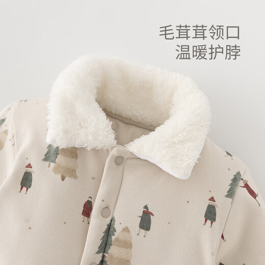 Good Bear Infant and Toddler Padded Jumpsuit Winter Wear Warm Cotton Jacket Antibacterial Baby Thickened Jacket to Wear Outside