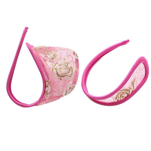 KNFN Sexy Panties Invisible C-Line Pants Revealing Buttocks T-Pants Lace Transparent Couple Panties Seamless One Size 6. Men's Rose Red