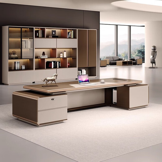 Desk Boss Desk President Desk Manager Executive Desk Office Furniture Chairman's Desk Single Chair Combination 2.0 Meter Luxury CEO Desk