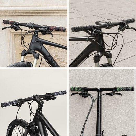 Rock Brothers Gecko bicycle handlebar handle aluminum alloy bilateral locking bicycle riding equipment spare parts mountain bike handlebar cover black