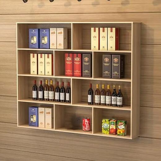 Zhong Zhanggui simple modern restaurant hotel wine cabinet wall-mounted wine cabinet bar integrated wall storage cabinet solid wood customization bar length 140 (no wine rack) no door