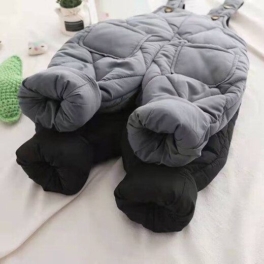 Aigechen baby down overalls baby down cotton overalls toddlers quilted warm women's outer wear can be opened for men black can be opened one size 803 to 12 months