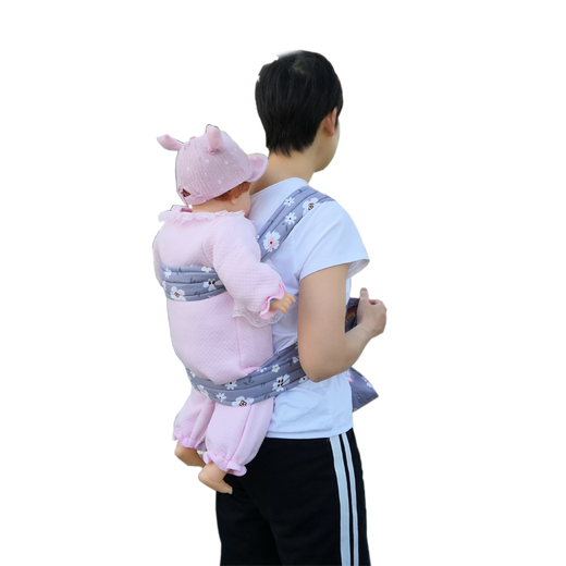 优恩蓓老式背带带子加厚背宝宝传统带子便携婴幼儿背袋绑带夏季背带条子 带子【兰色小花】 长5m 宽7cm