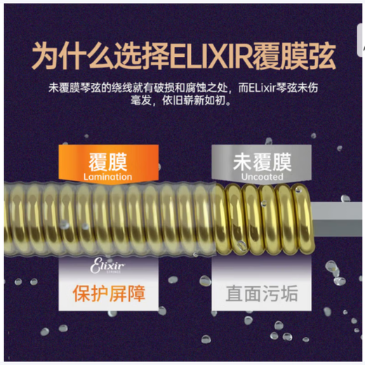 Elixir acoustic guitar folk strings genuine imported 16052 acoustic phosphor bronze ultra-thin coating set