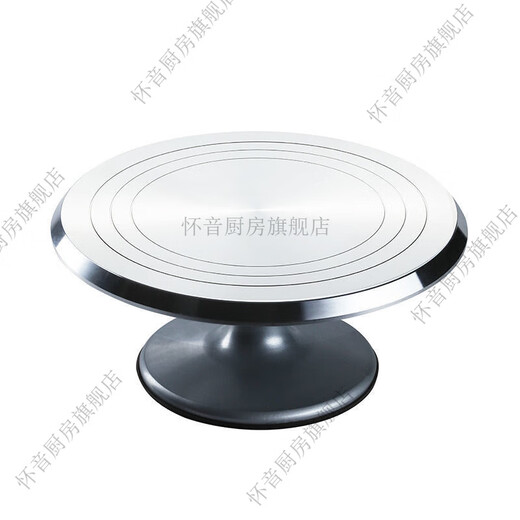 Huaiyin aluminum alloy cake turntable turntable decorating table household baking tools full set birthday rotating table wiper flagship model 10 inches